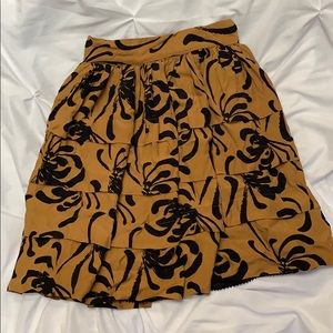 Anthropologie Sariah Calligraphy Strokes Skirt.